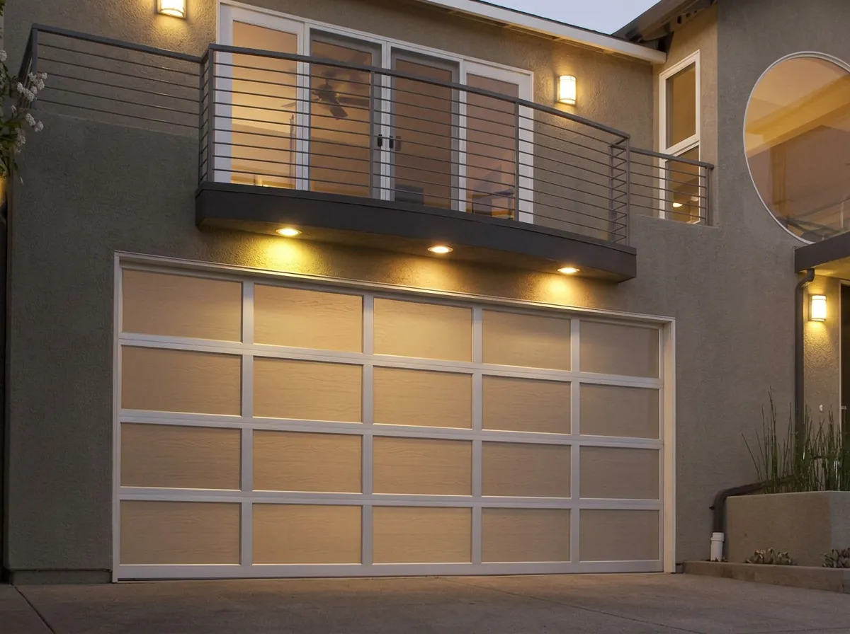 Modern Aluminum residential garage door