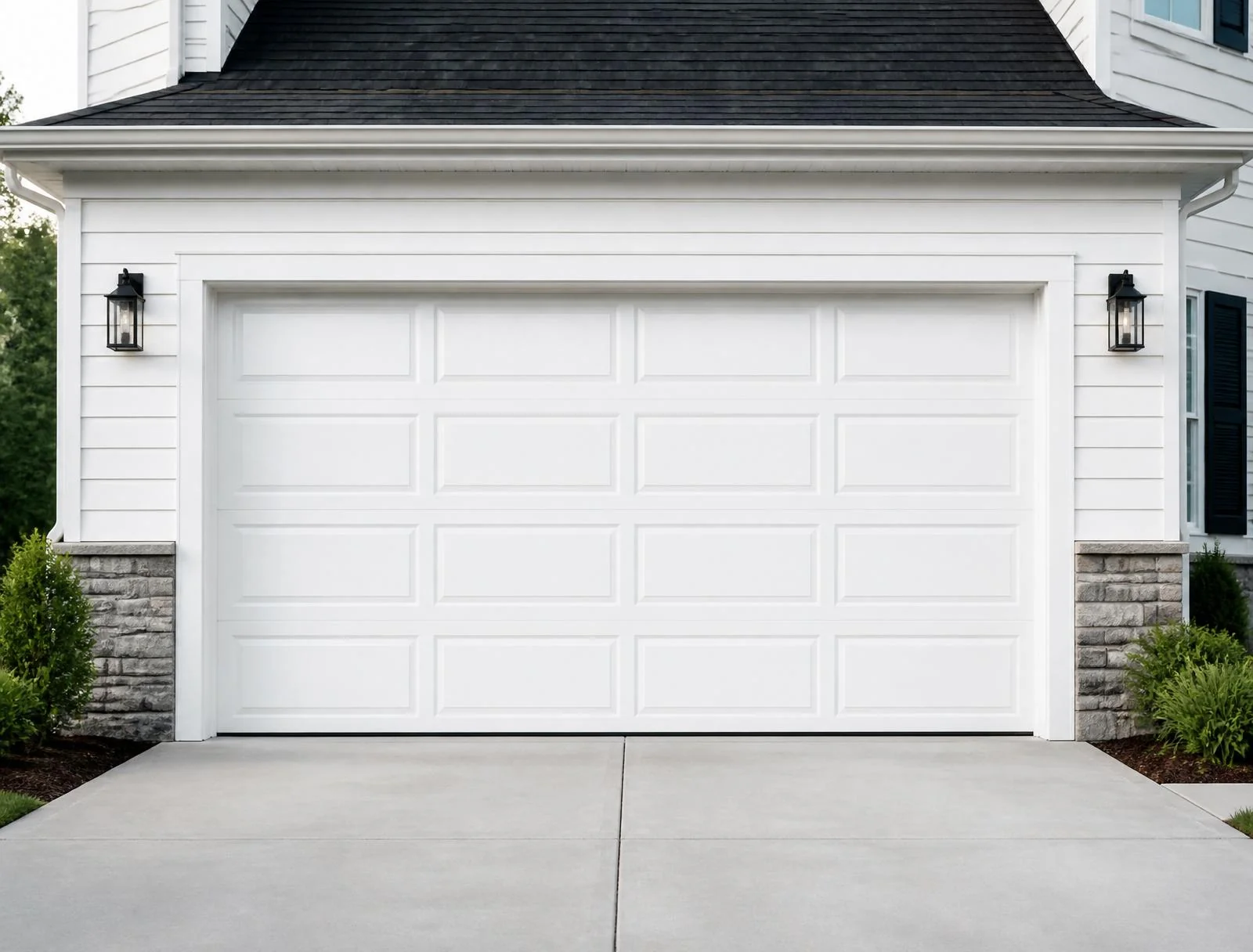 Traditional Steel residential garage door