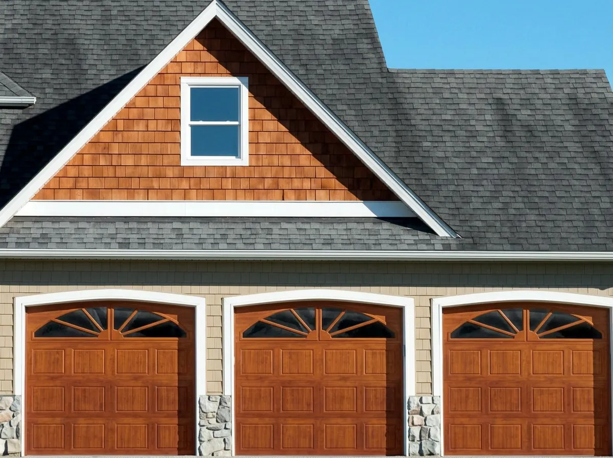 Traditional Wood residential garage door